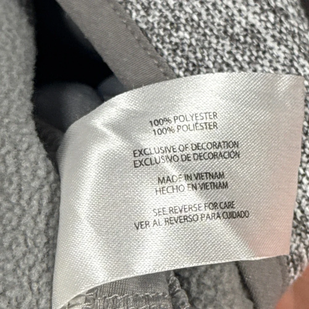 Eddie Bauer Sweater Mens XL Gray Fleece Pullover Outdoor Quarter Snap Jacket